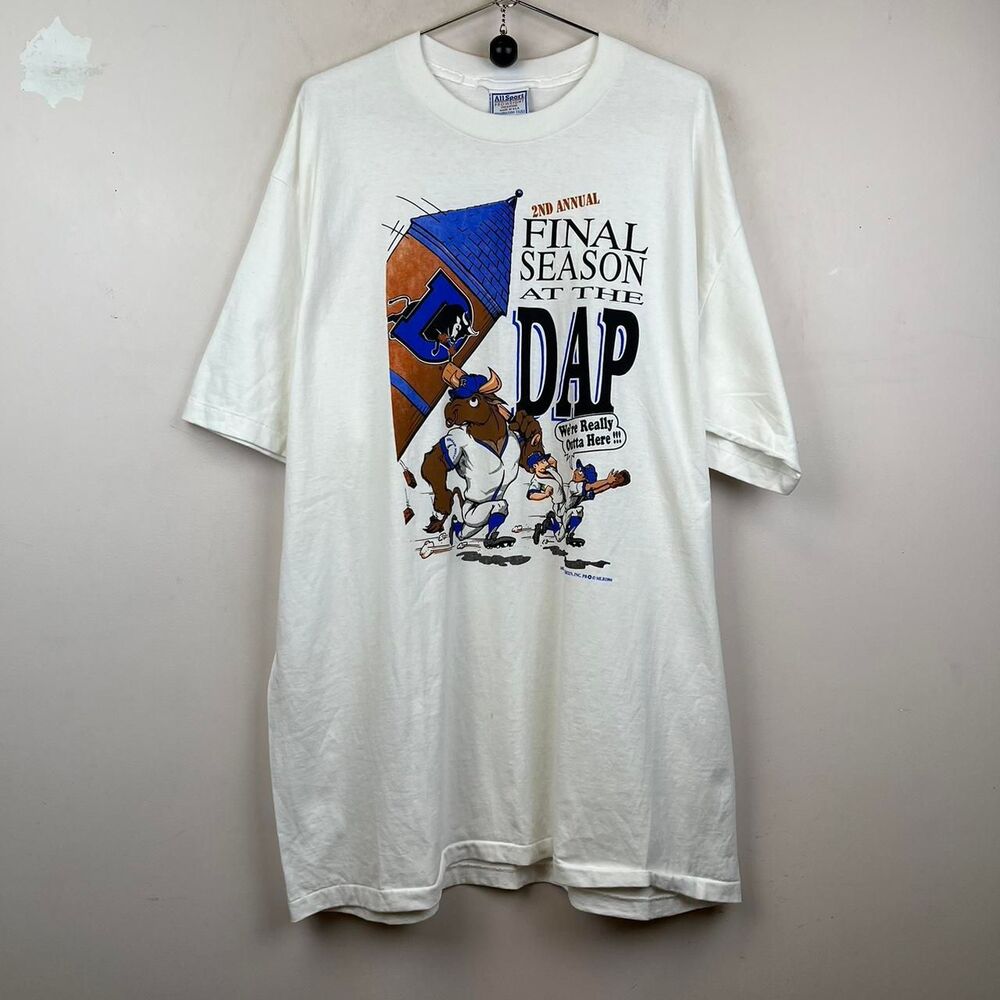 Vintage 1994 Final-Season DAP Durham-Bulls Shirt Size XXL